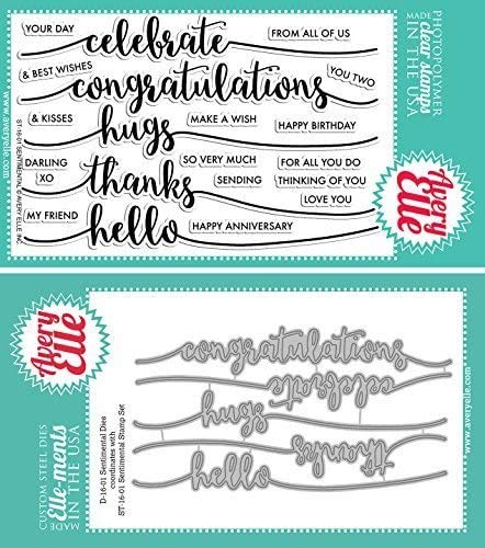 Avery Elle Sentimental Clear Stamps & Elle-ments Dies