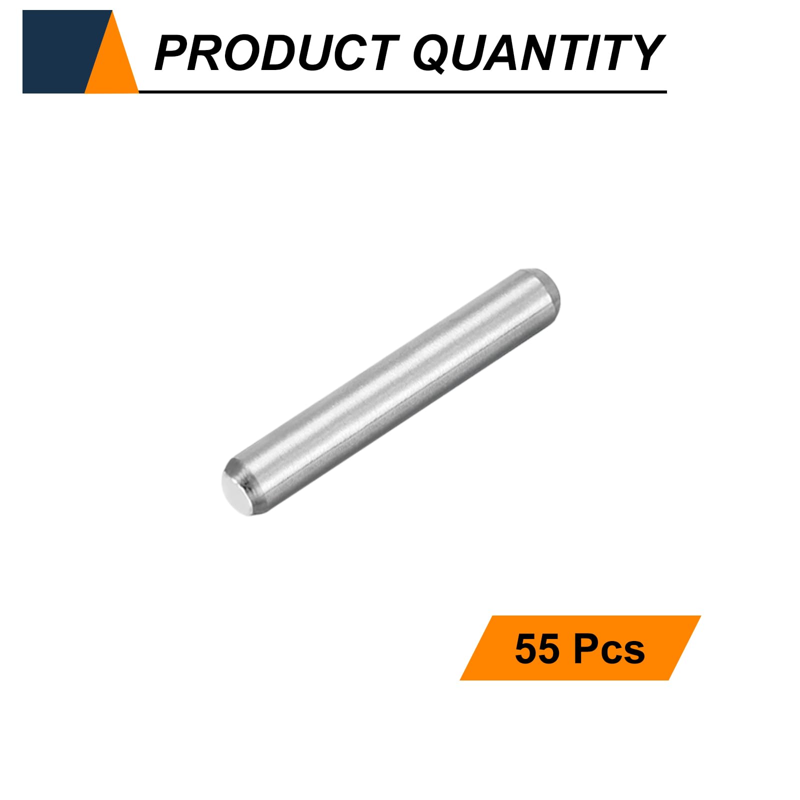 QUARKZMAN 55 Pezzi Spinotti Cilindrici, M1.5 X 10mm 304 Acciaio Inossidabile Supporto Mensola Perno Asta Elementi Di Fissaggio Per Dispositivi Metallici Mobili In Legno, Colore Argento