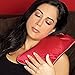Happy Heat Hot Water Bottle Electric with Cover, Heating Pad, Warm Compress Bag for Menstrual/Period Cramps, Neck, Back, Shoulder Pain & More, Hot Pack, Reusable & Rechargeable Stomach Warmer- Red