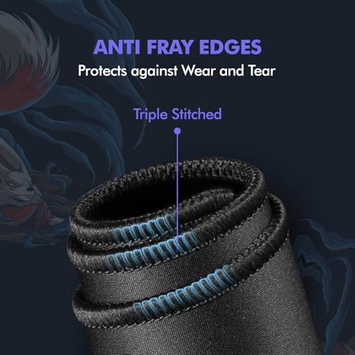 EvoFox Falcon X85 Extended Mouse Pad/Desk Pad for Laptop, PC Gaming and Desk with Extra Large Speed Surface, Non-Slip Base and Anti-fray Stitched... - Image 3