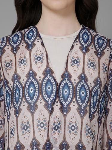 Image of PURYS Floral Print Shrug for Women | Lightweight Georgette Kimono| Versatile Casual Shrug for Layering and Summer Fashion