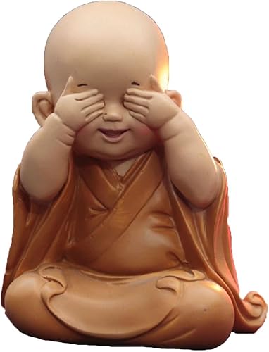 Miniatura 35 de Figura de monje para decoración del hogar, estatua de Buda, figura de monje zen, bonito adorno de resina, mobiliario decorativo, arte chino