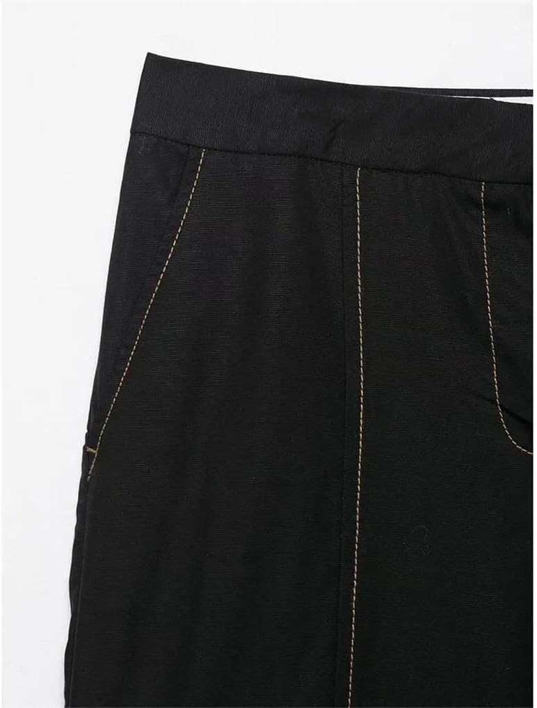 Women's Casual High-Rise Button-Down Pants
