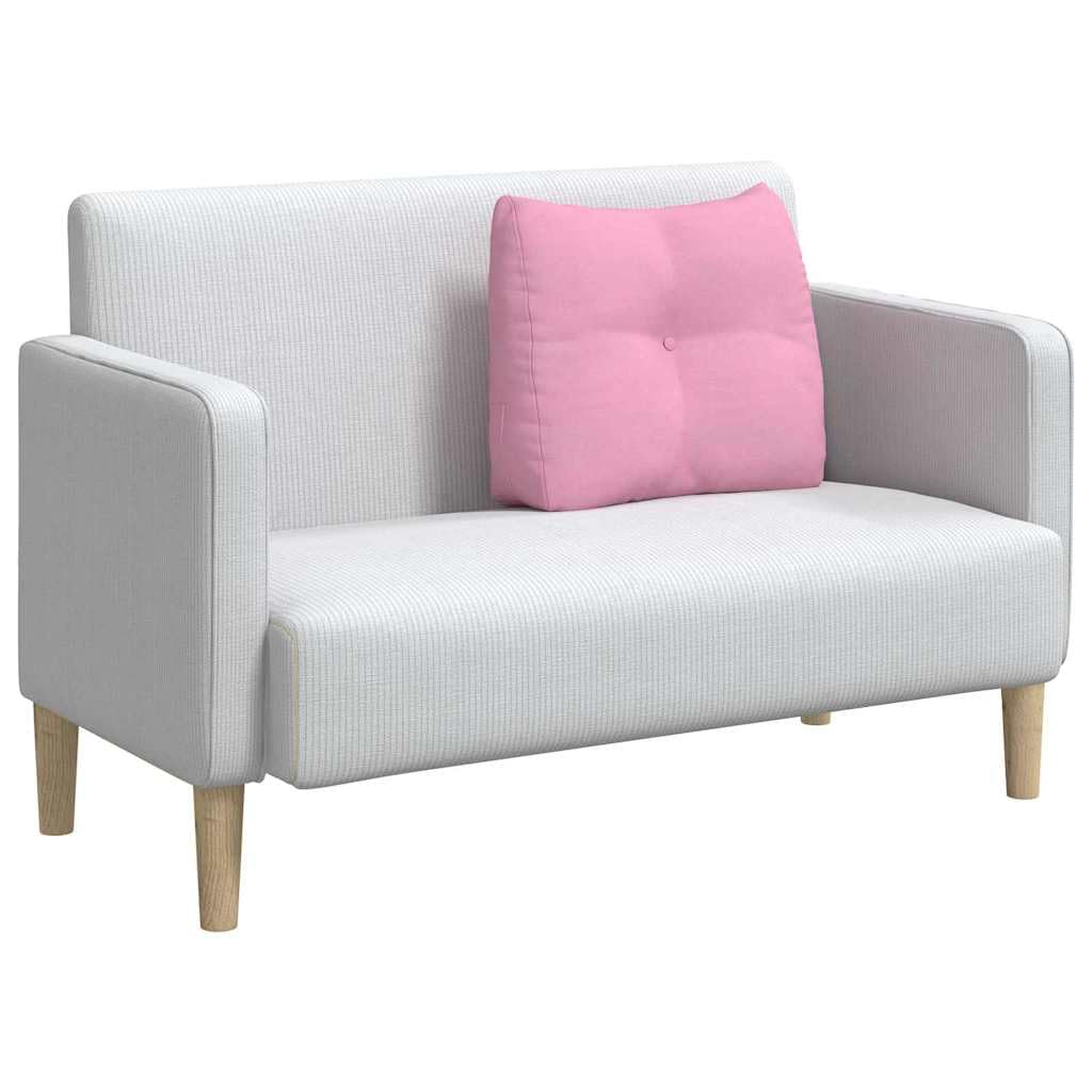 Cuscino per schiena rosa, 60 x 24 x 50 cm, tessuto in velluto, imbottitura ergonomica in poliestere, per divano, letto, uso interno, pezzo unico