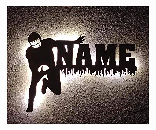 Football Player Themed Gifts for Boys Men Kids I Unique Decor Night LED