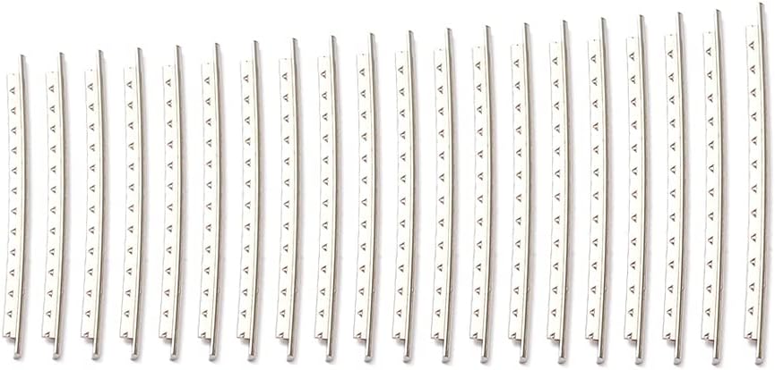 Guitar Fretwire,20Pcs Nickel-plated Copper 2.0mm Fret Wire Set for Electric Acoustic Guitar 20 Frets Fingerboard,Sliver