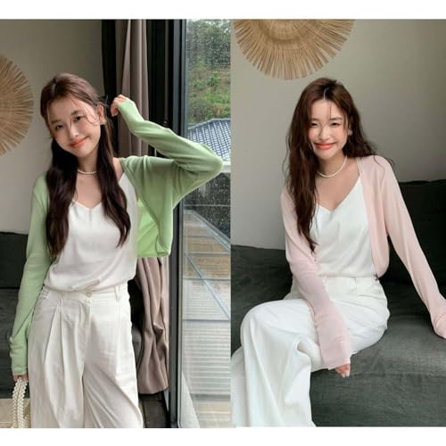 KCRPM Sun Knit Cardigan Women's Thin Ice Silk Coat Shawl, Extractiony Sun Knit Cardigan, 2024 New Summer Uv Blocking Shirts4