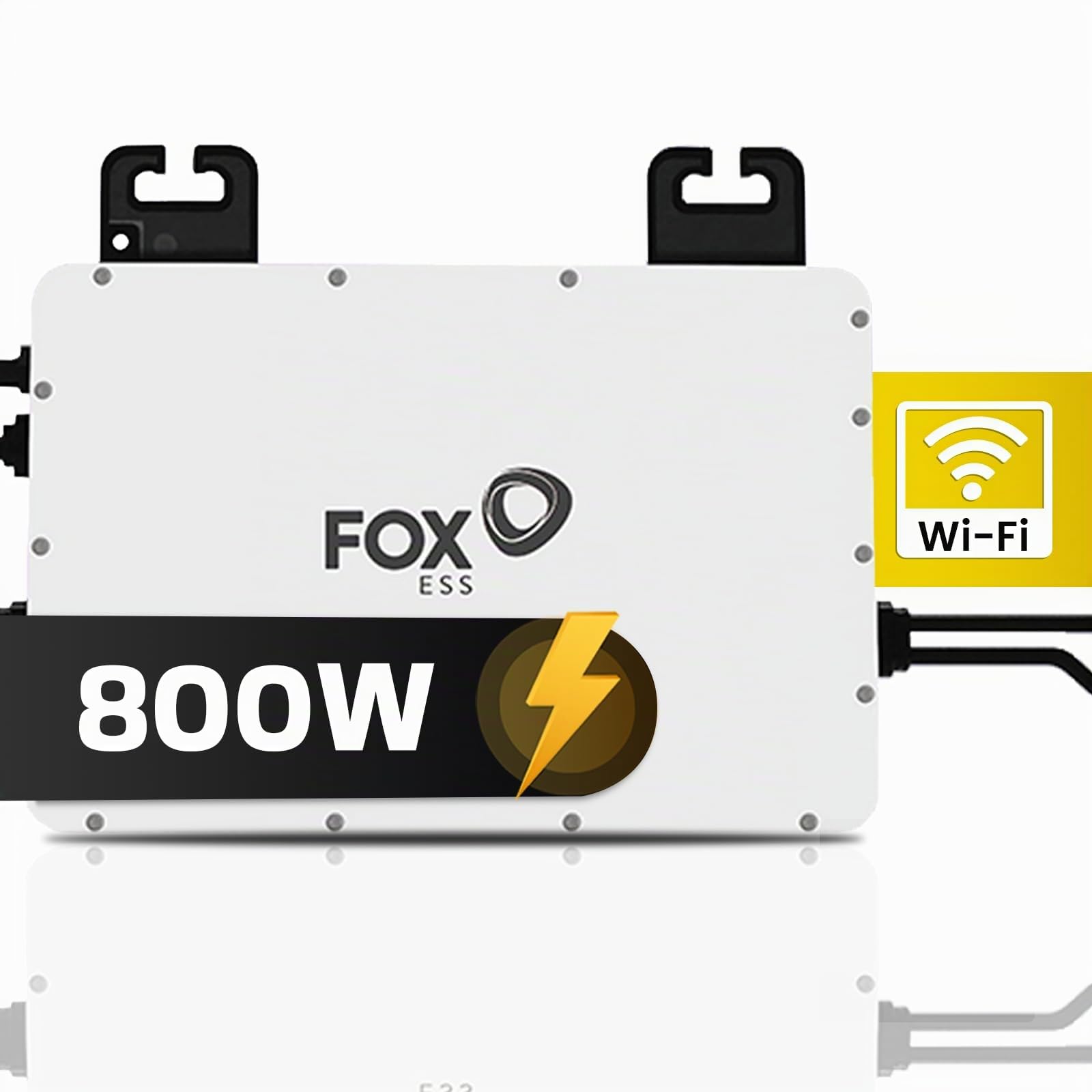 SUNNIVA 2000W Balkonkraftwerk BIFAZIAL FULLBLACK komplett Steckdose FOXESS 800W Wechselrichter, PV Solaranlage, 4x 500W Glas Solarmodule, inkl. 5m Kabel, Bluetooth WIFI, Komplettset