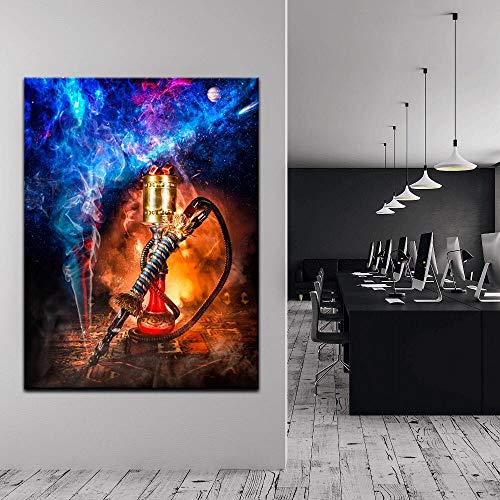 DotComCanvas® XXL Shisha-Bar-Wandbild für Erfolg | Leinwand direkt Aufhangbereit Shisha Galaxy (40 X 30 cm) – Bild 8