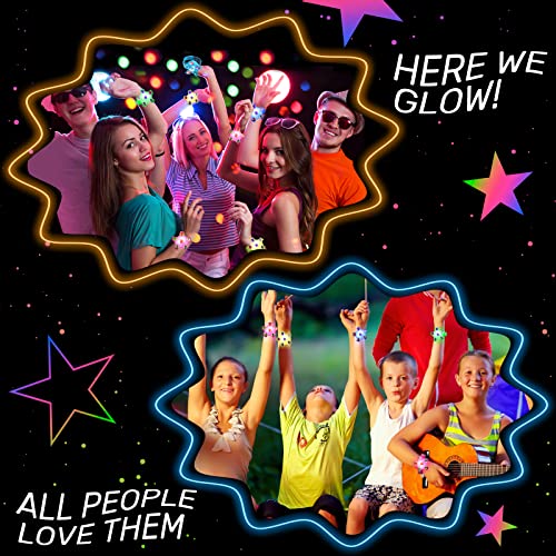 24 Pack Led Light Up Fidget Spinner Bracelets Party Favors For Kids 4-8 8-12, Glow In The Dark Party Supplies, Pinata Goodie Bag Stuffers, Prize Return Gifts For Kids Birthday Halloween Classroom #TOP6