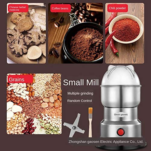 Molinillos de cafe Molinillo de acero inoxidable Chino Herbal Medicina Pulverizante Grano Sazonador Amoladora Hogar 110V… - Imagen 3