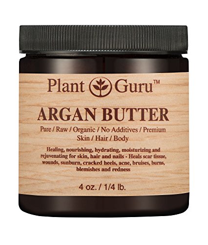 Argan Butter 4 oz. 100% Pure Raw Fresh Natural Cold Pressed. Skin Body and Hair Moisturizer, DIY Creams, Balms, Lotions, Soaps.