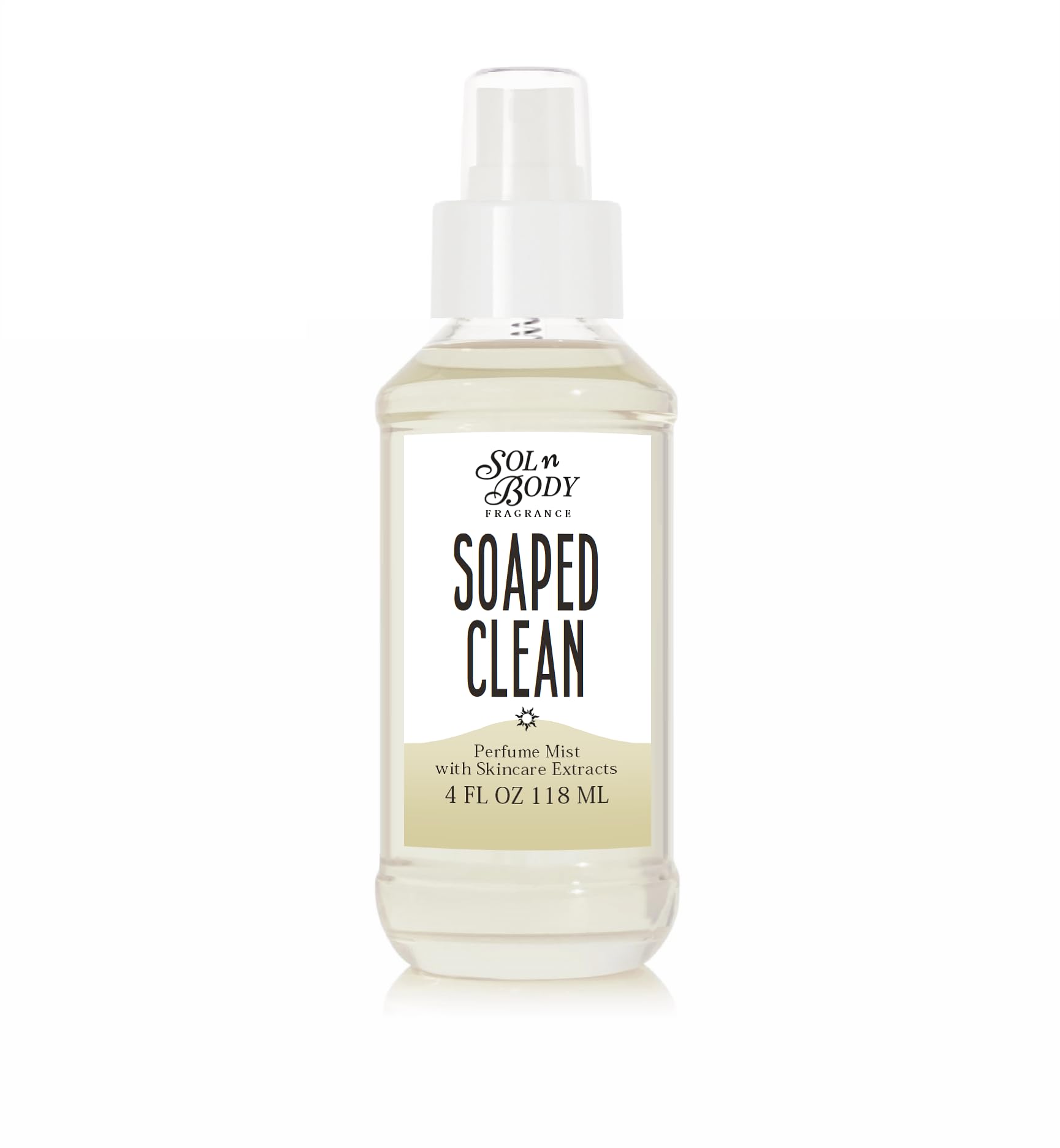 SOAPED CLEAN Body & Hair Cologne Mist by SOLNBODY the Simply Fresh Scent of Pure Soap, Cool Water & Clean Cotton - with Skincare Extracts - Perfect Valentine's Day Gift