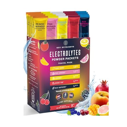 KEY NUTRIENTS Multivitamin 20 Pack Electrolytes Powder Packets No Sugar - 5 Delicious Flavors Post Workout and Recovery Hydration Packets - No Calories, Electrolytes Powder Packets