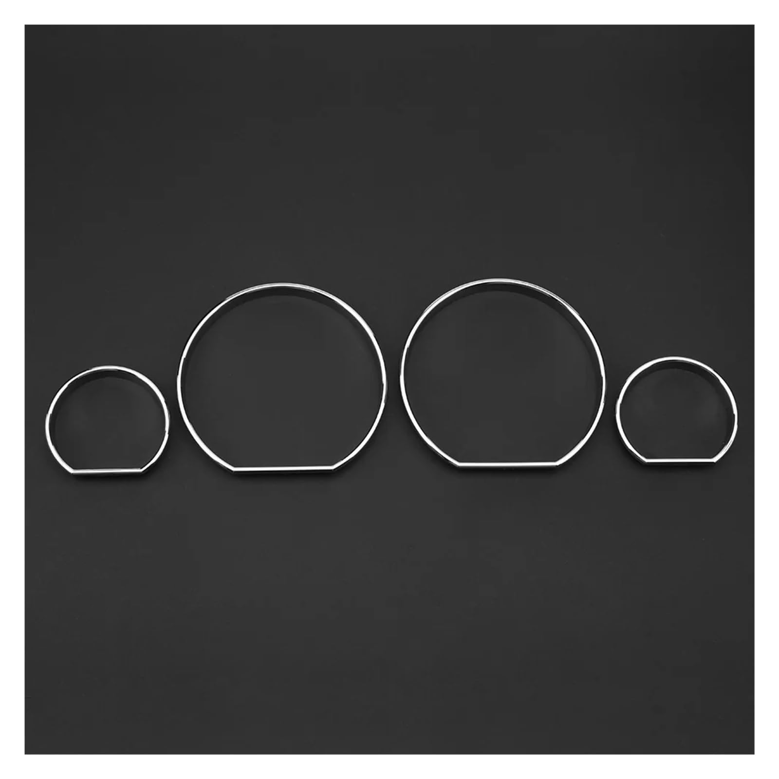 Compatible con BMW Chrome Gauge Dash Dial Rings Bisel Trim Velocímetro AC Compatible con BMW E46 Car Circle Styling Cover Accesorios de Repuesto for automóvil