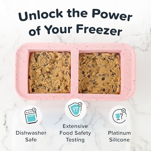 Image of Souper Cubes 2 Cup Silicone Food Freezer Mold, Cotton Candy, 2-Pack | 100% Platinum-Cured Silicone Freezer Cubes, Oven and Microwave Safe, Perfect for Freezing Lasagna, Casseroles and More