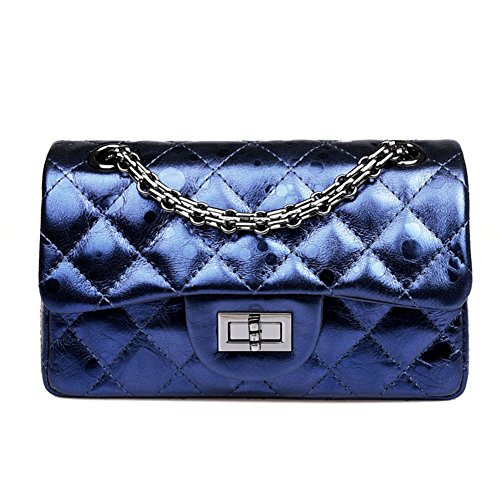 Sac de chaîne en cuir rhombique pour femme à porter à l'épaule ou en bandoulière