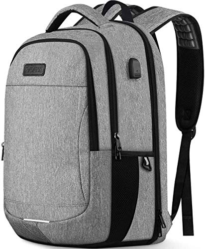 Preisvergleich Produktbild Laptop-Rucksack, Business, Reisen, Diebstahlschutz, Arbeit, Computerrucksack mit USB-Ladeanschluss, 39,6 cm, wasserabweisend, lässiger Tagesrucksack, große Uni, Schultasche für Jungen, Herren, Damen