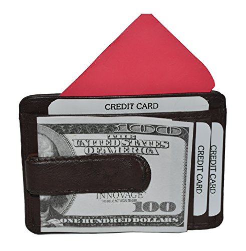 Money Clip Brown Wallet with Outside Id4