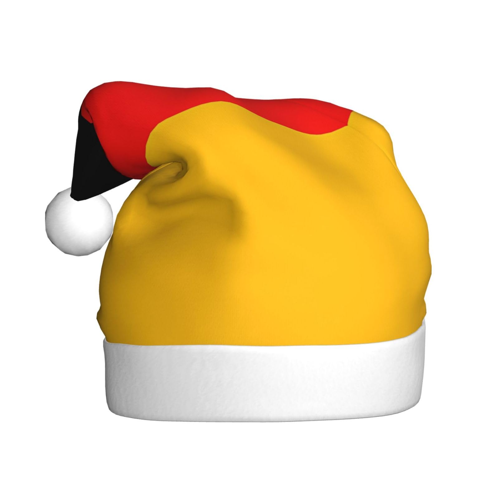 WBQLSL germany flag Adult Christmas hat, 15.7-inch high plush Christmas hat, unisex decorative hat, Santa Claus Christmas Halloween party