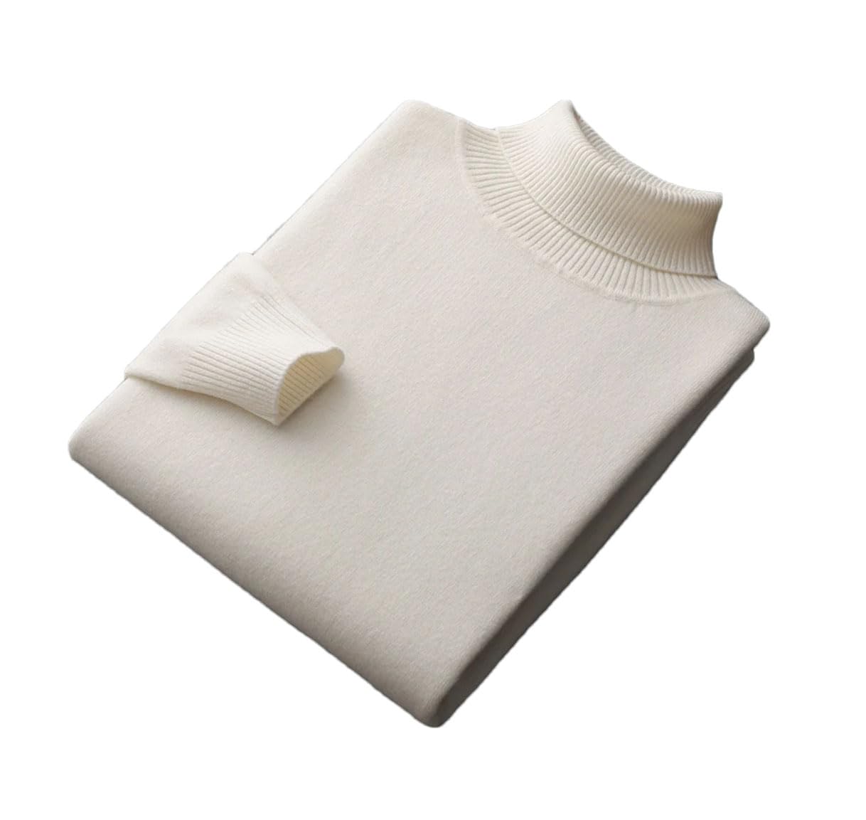Pullover da uomo Maglioni di Lana Collo Alto Maglione Addensato Caldo Sciolto Tinta Unita Maglione Manica Lunga