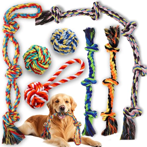 Dog Rope Toys for Large Medium Aggressive Chewers, Heavy Duty Dog...