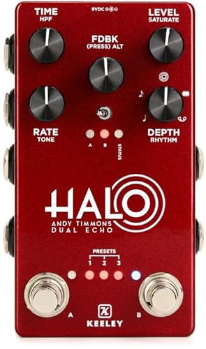 Keeley Halo Andy Timmons Dual Echo Pedal - Andy Apple Red�ASweetwater Exclusive