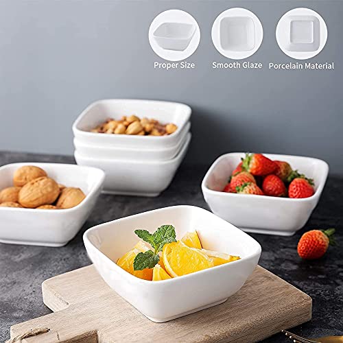Kopmath Dip Sauce Bowls Set, 3 Oz Ultra-Strong Soy Sauce Dish, Square And Stable, Ceramic Small Bowls For Ketchup Condiment Side Dish Snack, Dishwasher Safe, Set Of 6 #TOP7