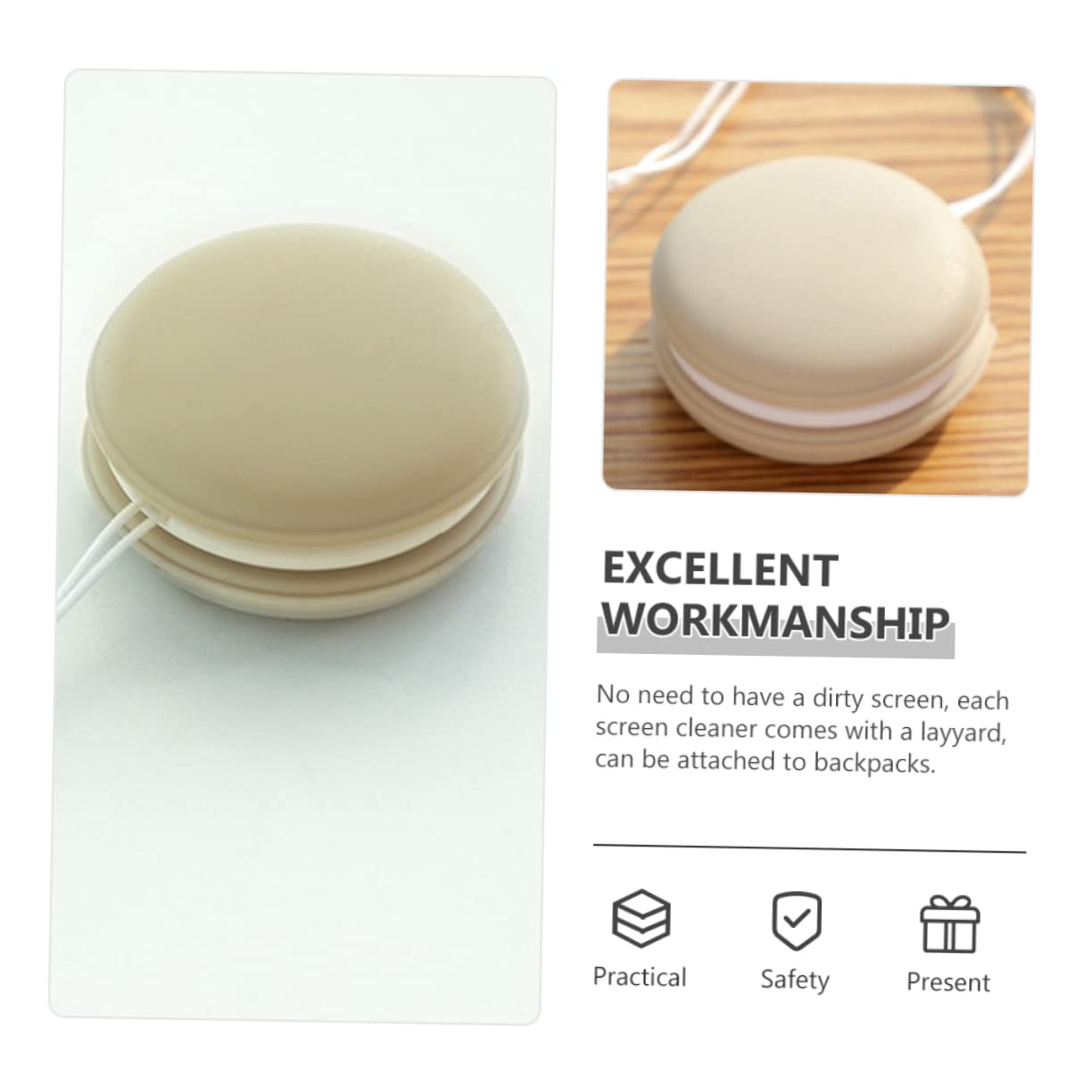 Healeved 20piezas De Limpieza De Pantalla De Microfibra Forma De Macaron Unidades Para Pantallas De Teléfono Tabletas y Monitores Eliminan Manchas y Huellas Dactilares Diseño Ligero y