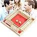 Fermez La Boîte Famille Jeu 4 Sided Grand Conseil en Bois Jeu Toy Jeu Intelligent en Bois pour Les Numéros d'apprentissage, Stratégie Et Gestion des Risques (Rouge)