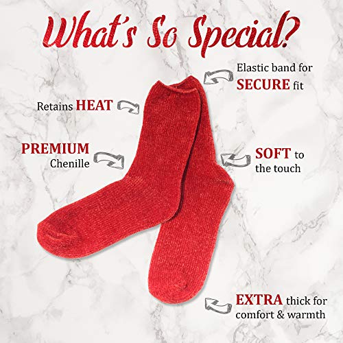 Image of BambooMN Women's Extra Thick Cozy Winter Home Slipper Socks - 2 Pair Packs