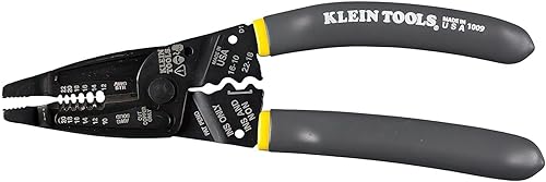Klein Tools 1009 Multi herramienta, pelacables, herramienta de prensado, cortador de alambre, herramienta multiusos para electricista de punta larga