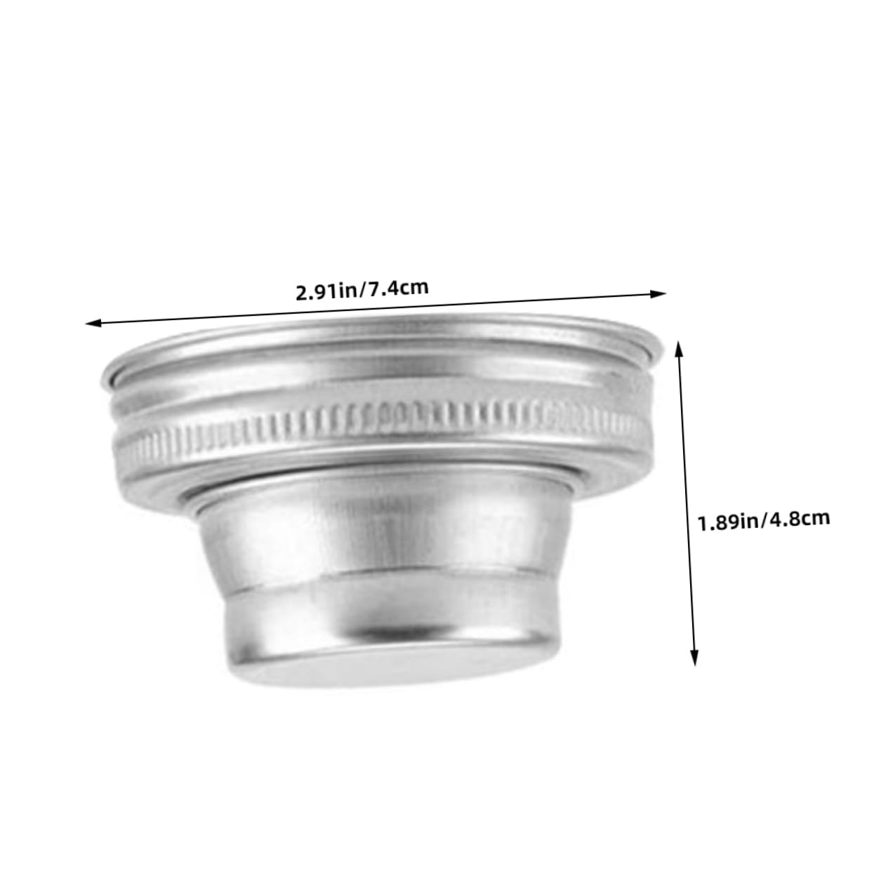 Hohopeti 2Pcs Stainless Steel Mason Jar Shaker Lids Spice Jar Caps with Non Slip Grip for Cocktail Mixing Storage Fits Mouth Mason Jars