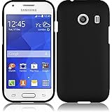 HRW Compatible With Samsung© Galaxy Ace Style S765C Rubberized Cover Case - Black