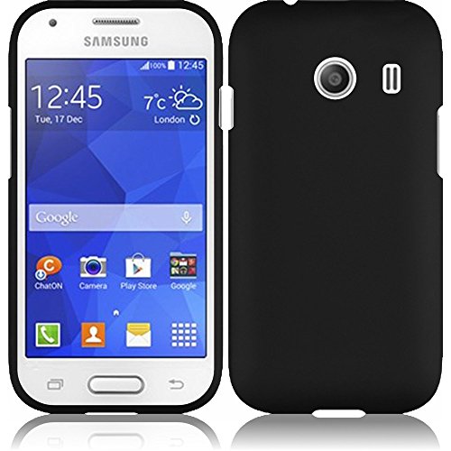HRW Compatible with Samsung© Galaxy Ace Style S765C Rubberized Cover Case - Black