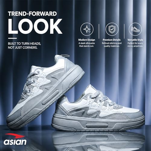 Image of ASIAN Mojo-05 Sneakers for Men | Stylish, Premium & Lightweight Casual Shoes for Boys | Ideal for Walking, Gym, Travel Comfortable & Durable Design