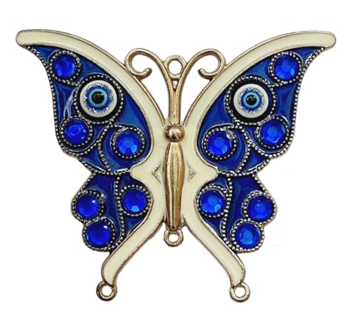 Snabs Evil Eye Fridge Magnets Souvenir 3D Metal Butterfly Magnet for Fridge for Best Home Decor Item for Travellers, Blue