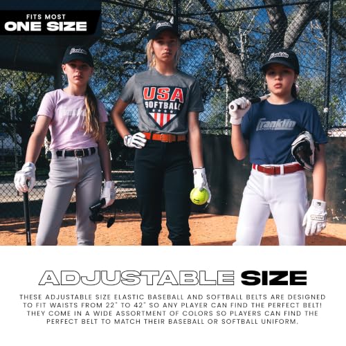 Franklin Sports MLB Adjustable Baseball Belt - 27"-48" Waist - Green - image 3