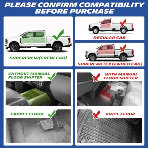 Image of Michelin Vehicle Mats for 12-16 F250 /F350 /F450 /F550 Crew Cab Carpet Floor
