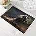 Produktbild DUADELI Dark Horse Kieselgur Badematte rutschfest Badezimmerteppich super saugfähig, schnell trocknend, für Badezimmer, Badewanne, passt unter die Tür (40 x 60 cm)