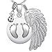 💖 Bola de grossesse clochette Pendentif harmony ball “Appeleur d’anges 👼” Bijou musicale pour Maternité femmes enceintes avec chaîne aile d'ange et Bola