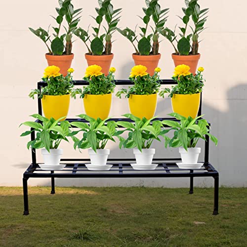 ARTERA 3 Step Stand for Multiple Plants and Pots Stand || Gardening Stand, Indoor Outdoor Premium Strong Durable Flower Pot Stand || Gamla Stand || whether the stand is made of iron || set of 1