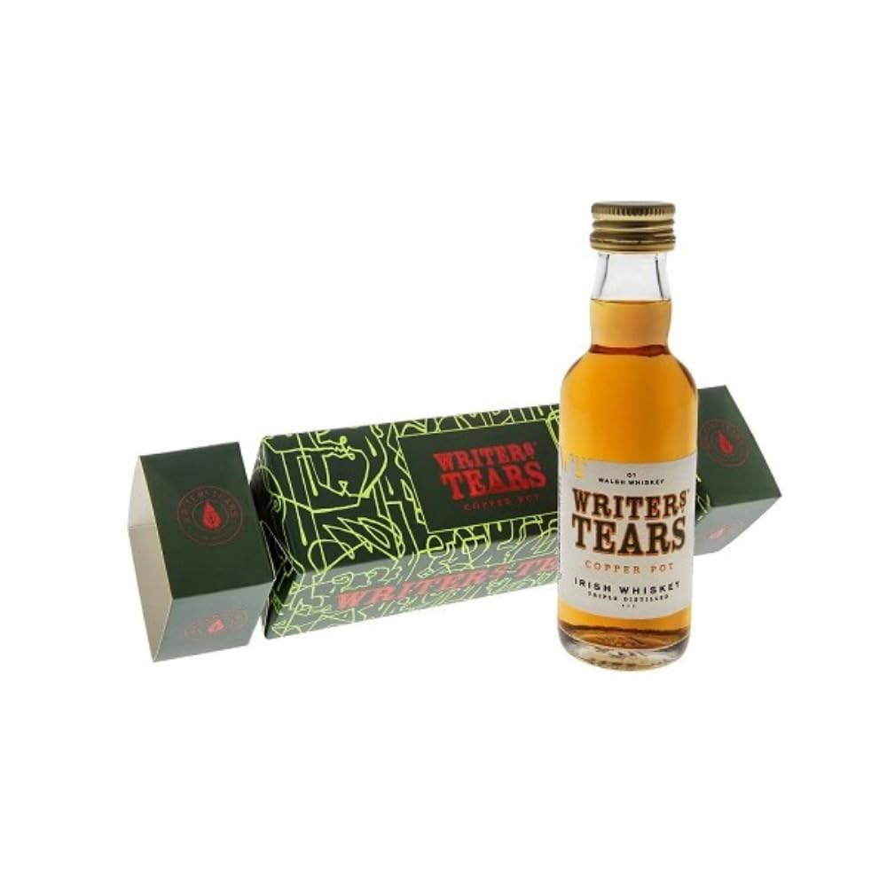 Writers Tears Copper Pot Irish Whiskey Christmas Cracker - Single Pot Still and Single Malt Blend - Triple Distilled, Non-Peated - Aged in Flame Charred Bourbon Oak Barrels - 0.05 cl, 40 Percent ABV
