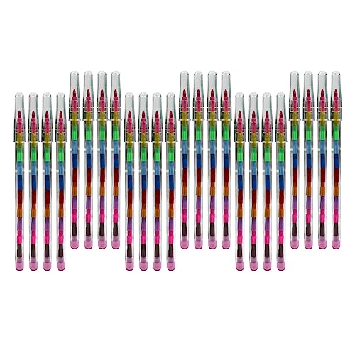 La Mejor Lista de Lápices plásticos y de cera para comprar online. 45 CHIUEAST 10/24 piezas de bloques de construcción de costura para niños, apilables de color para niños, juego de lápices de colores desmontables, apilables, apilables, para...