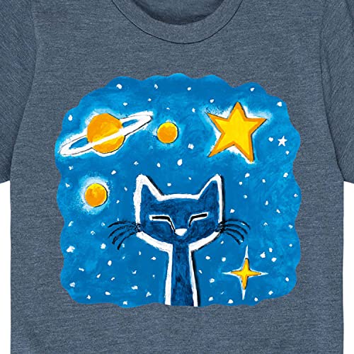 Pete the Cat - Imagination Space Dream - Toddler and Youth Short Sleeve Graphic T-Shirt - Size Medium Heather Blue3