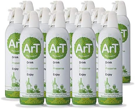 ArT Wine Presever - Wine Presever Gas for Wine, Whiskey, and more, Argon Wine Presever for Wine Preservation, Argon Gas with Wine Bottle Stopper, Preserves White & Red Wine Up to 30 Days