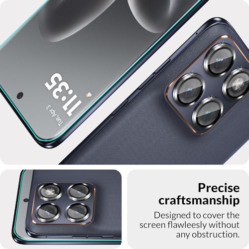 Image of ArmourPro UV Tempered Glass for Motorola Edge 70 Fusion 5G with Black Camera Ring Guard Combo, Crystal Clear Screen Protector, Case Friendly, Anti-Scratch, Bubble-Free Installation Kit