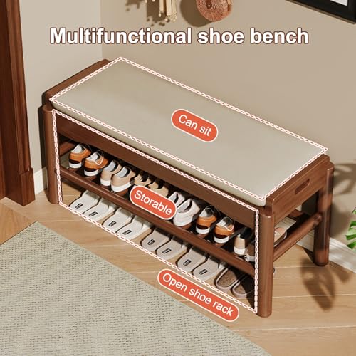 Banc d'entrée avec étagère à chaussures pour optimiser le rangement