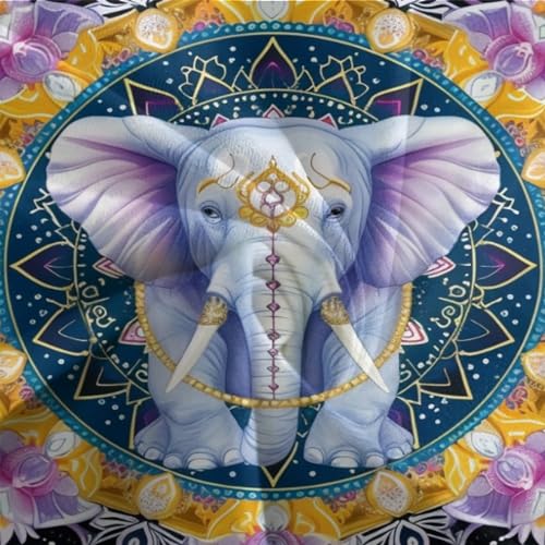 Housse de couette éléphant mandala en microfibre douce premium - 8