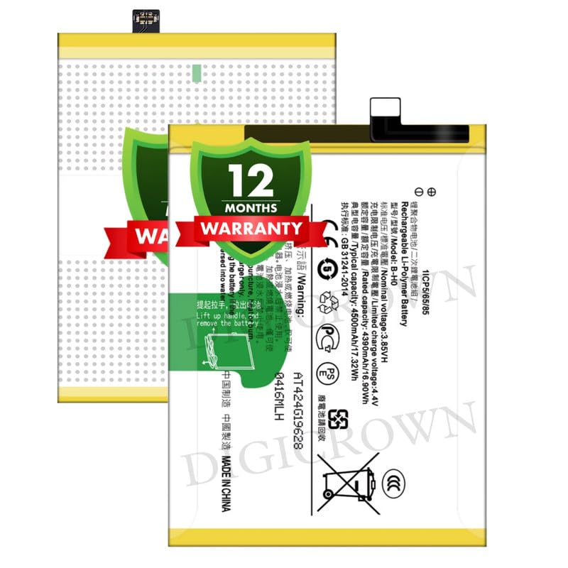Image of Original B-H0 Battery Compatible for Vivo S1 (Vivo Y7S) (1907, V1907, 1907 19, V1913A) - (4500mAh) - 1 Year Warranty